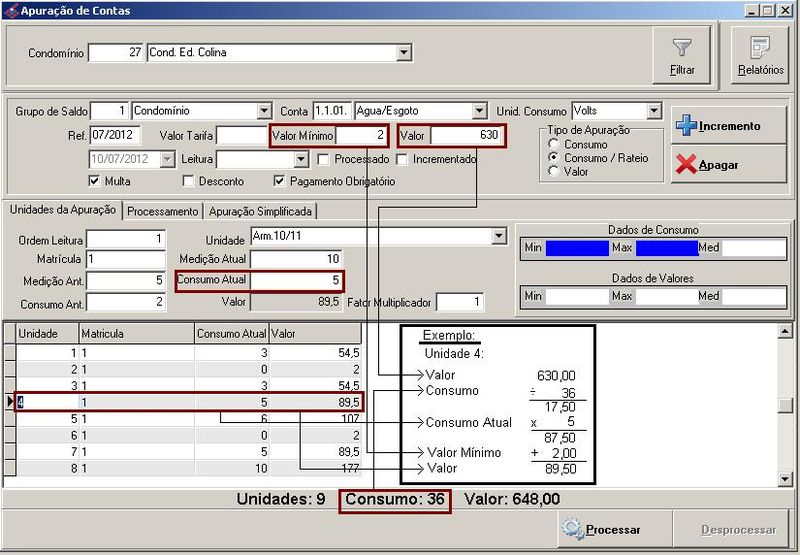 Arquivo:Base condominio financeiro contas a receber lançamento apuracao tipo de apuracao consumo rateio.JPG